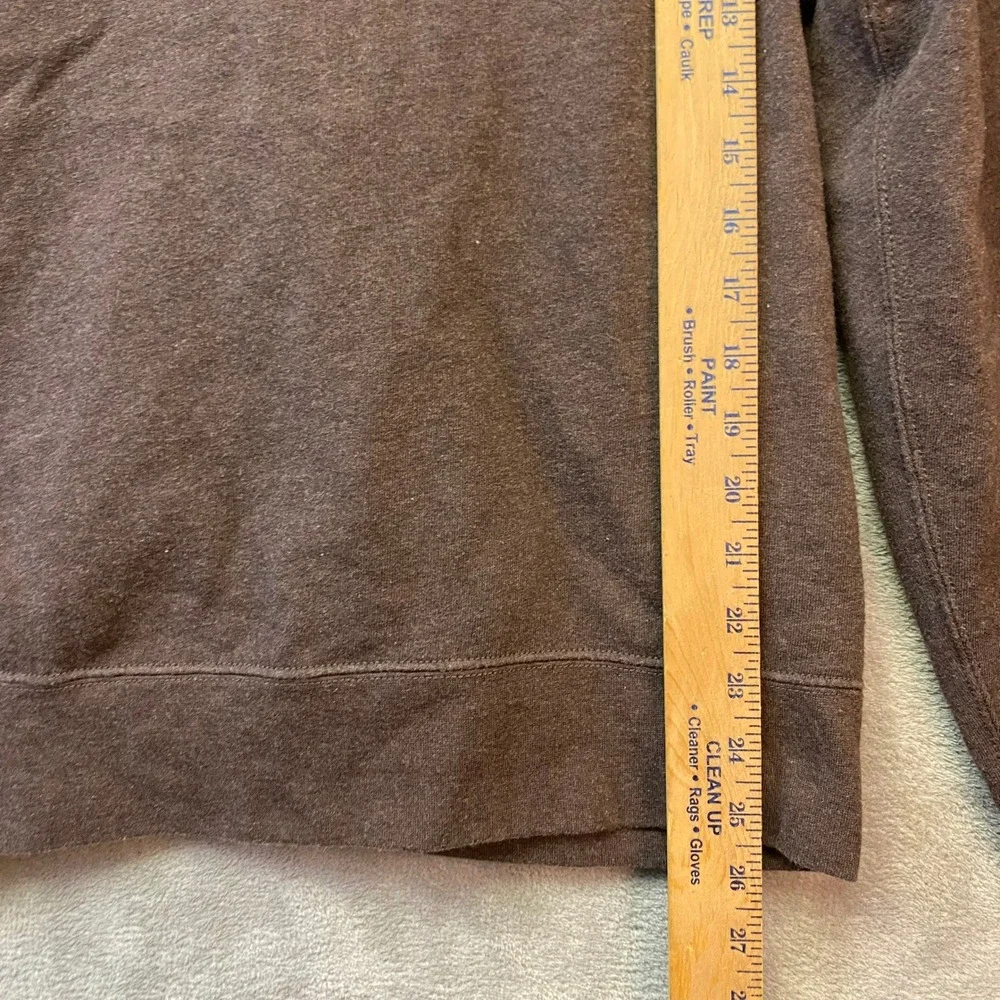 Polo Ralph Lauren Mens Brown Shawl Collar Sweatshirt Suede Elbow Patches Large
